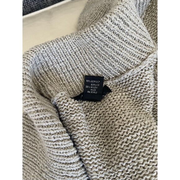 August Silk Women Tan Short Sleeve Large Button Acrylic Ribbon Knit Cardigan XL - Picture 8 of 8